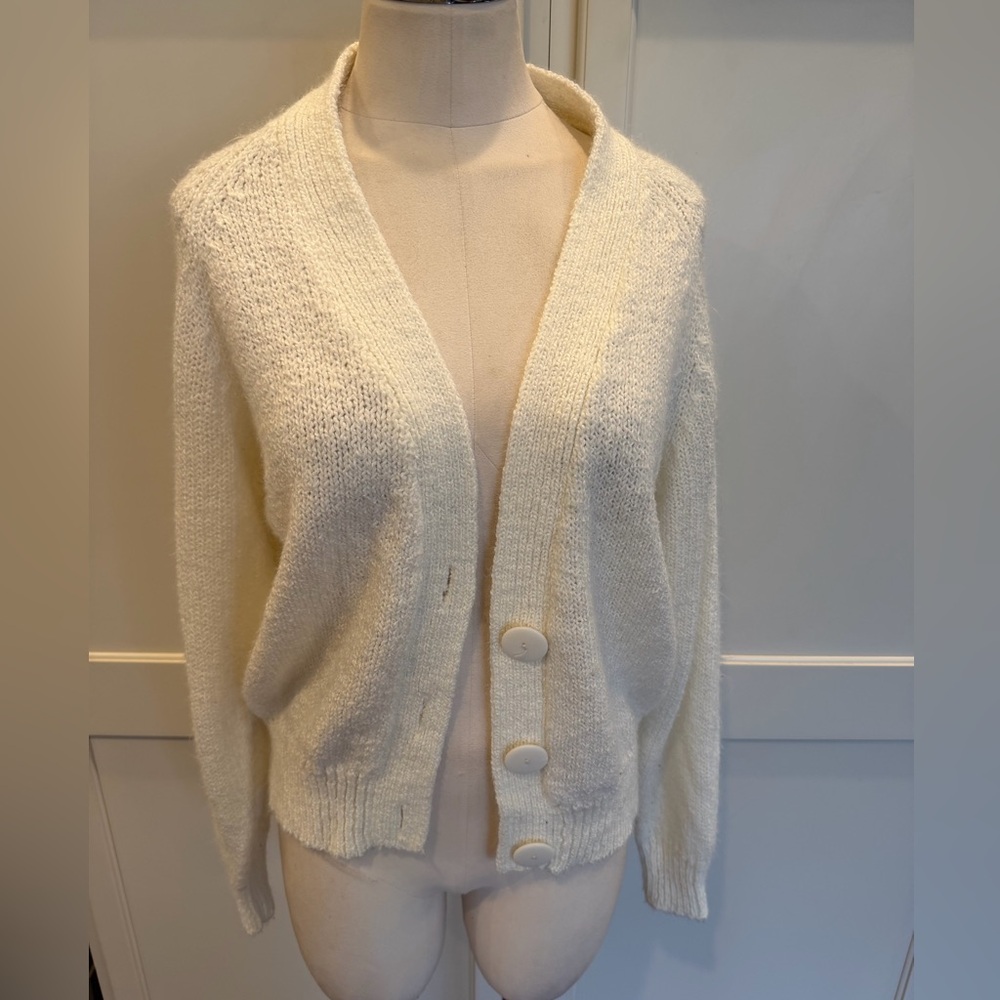 90s vintage Cozy Cream Women's Sweater